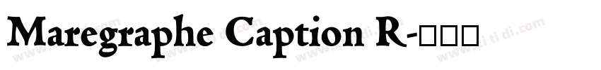 Maregraphe Caption R字体转换